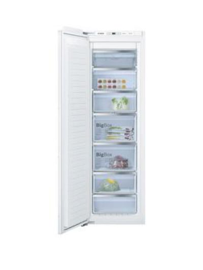 Bosch Serie 6 Gin81Ae30G 55Cm Integrated Frost Free Tall Freezer - White Bosch Serie 6 Gin81Ae30G 55Cm Integrated Frost Free Tall Freezer - White